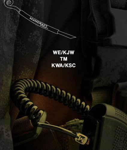 MANCRAFT HPA Twisted Hose with MICRO QD Adapter for WE / KJW GBB - Black