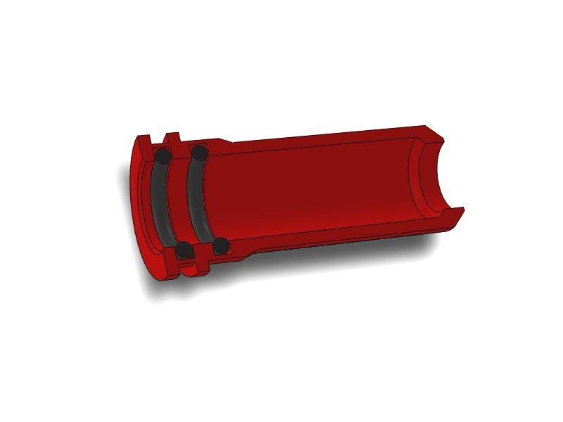 Sealing aluminium nozzle