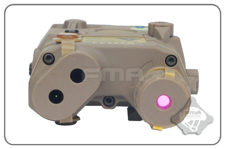 FMA AN/PEQ15 LA-5 IR Upgrade Version (LED / IR Flashlight, Green Laser) - Tan