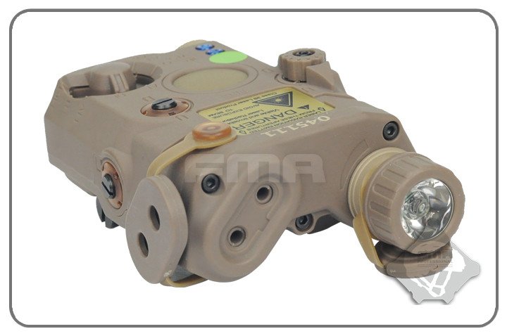 FMA AN/PEQ15 LA-5 IR Upgrade Version (LED / IR Flashlight, Green Laser) - Tan