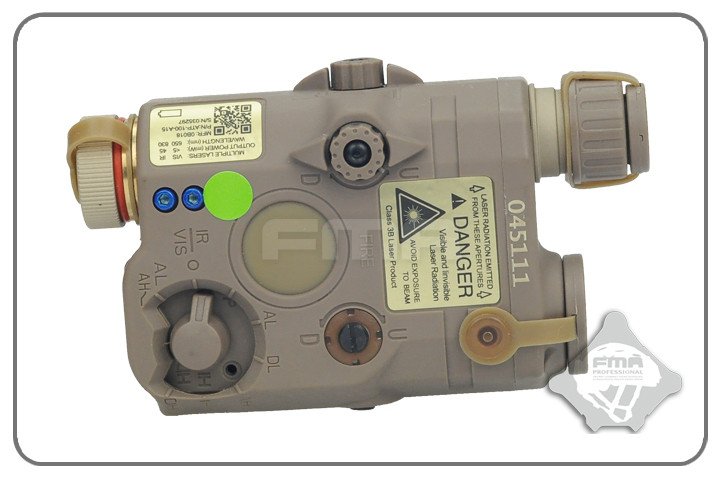 FMA AN/PEQ15 LA-5 IR Upgrade Version (LED / IR Flashlight, Green Laser) - Tan