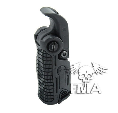FMA Adjustable Folding Grip FGGK-S on RIS Rail - Black