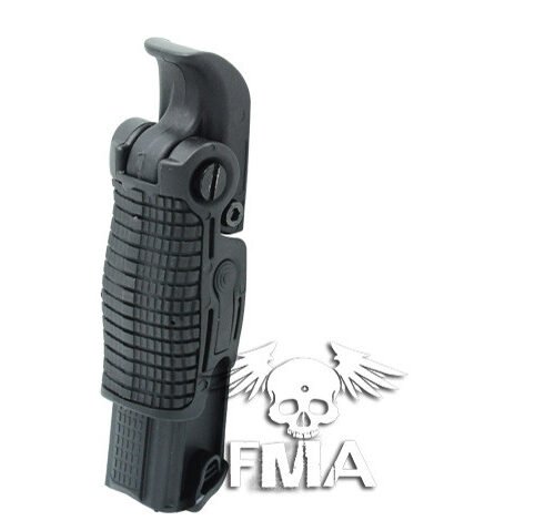FMA Adjustable Folding Grip FGGK-S on RIS Rail - Black