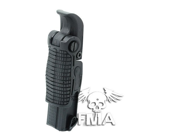 FMA Adjustable Folding Grip FGGK-S on RIS Rail - Black