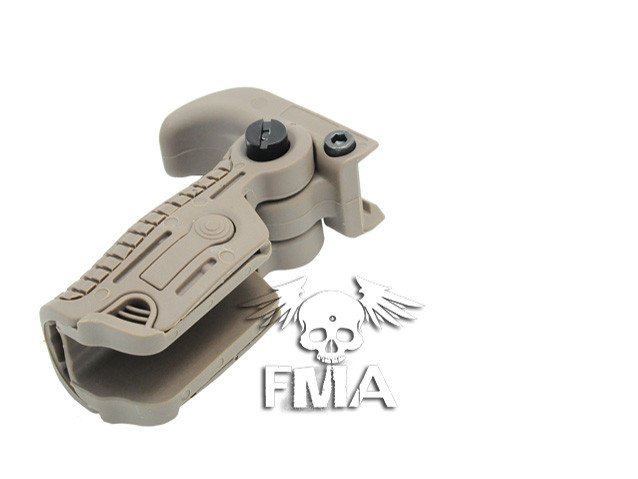FMA Adjustable Folding Grip FGGK-S on RIS Rail - Tan