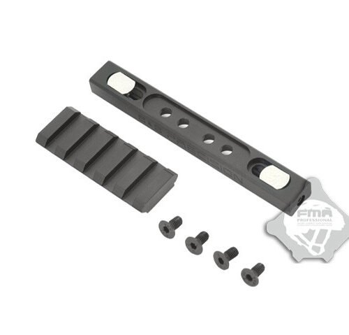 FMA CNC LOWPRO 45° Handguard RIS Rail - Black