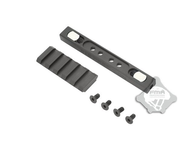 FMA CNC LOWPRO 45° Handguard RIS Rail - Black