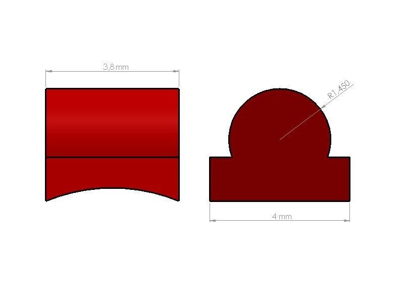 Silicone rubber omega shape HopUp nob
