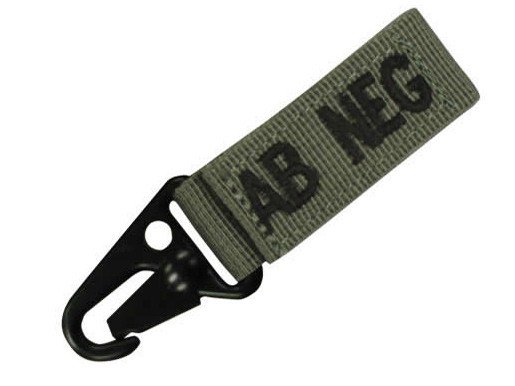 Keychain with blood group OLIVE - A NEG