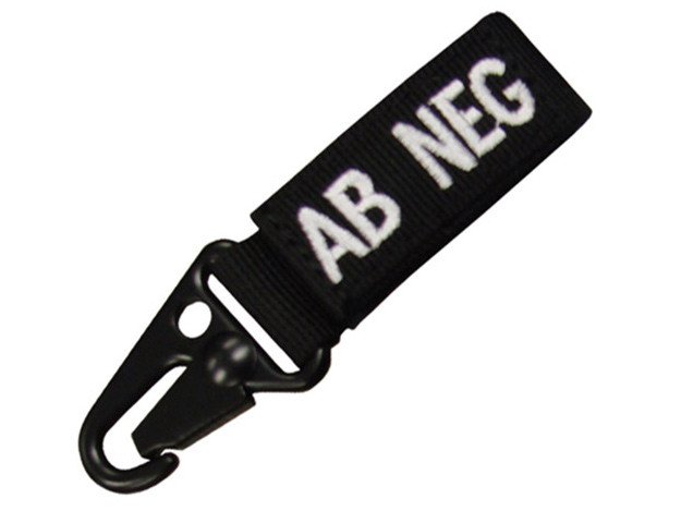 Keychain with blood group BLACK - AB NEG