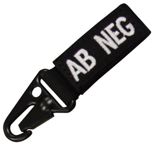 Keychain with blood group BLACK - AB POS