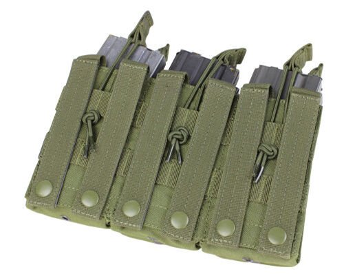 Triple Stacker Open-Top 6xM4/6xM16 Mag MOLLE Pouch Black