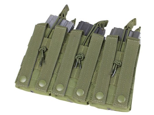 Triple Stacker Open-Top 6xM4/6xM16 Mag MOLLE Pouch Black
