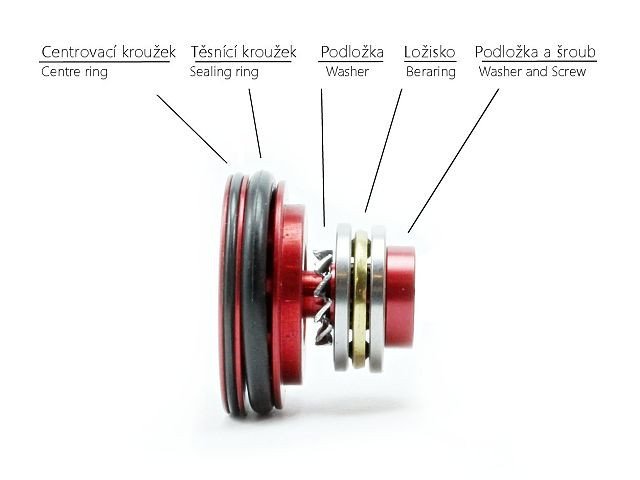 Metal flat piston head with the bearing - NBU