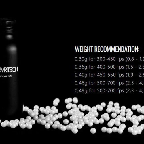 Novritsch SNIPER BBs Premium BIO Pellets 0.40g, 530 BBs - White