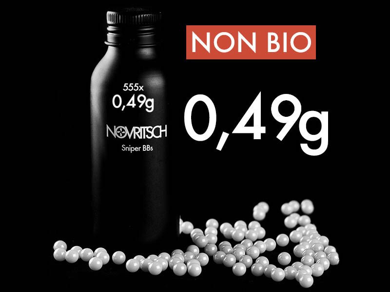 Novritsch SNIPER BBs Premium Pellets 0.49g, 530 BBs - White