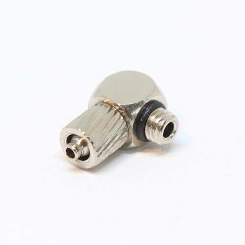 EPeS screw coupling for 4mm hose - right angle (external thread M5)
