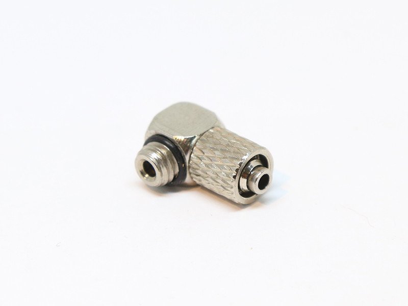 EPeS screw coupling for 6mm hose - right angle (external thread M6)