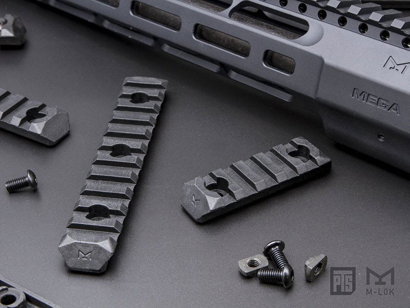PTS Enhanced Rail Section ( Black / M-LOK / 5 Slots )
