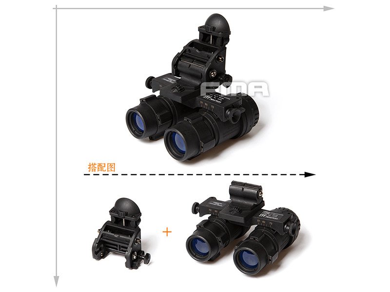 FMA AVS-9 Aviator's NVS Mount, Plastic - Black