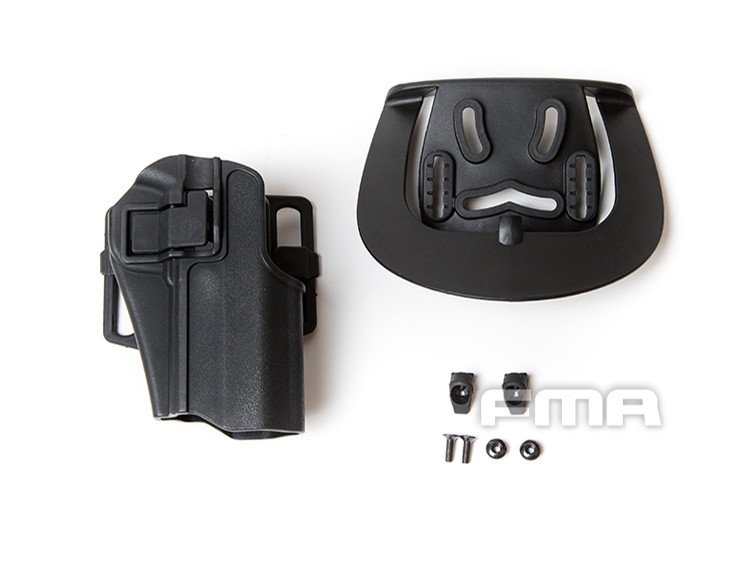 FMA CQC Serpa Belt Holster (TM Hi-Capa / Warrior), Right Hand - Black