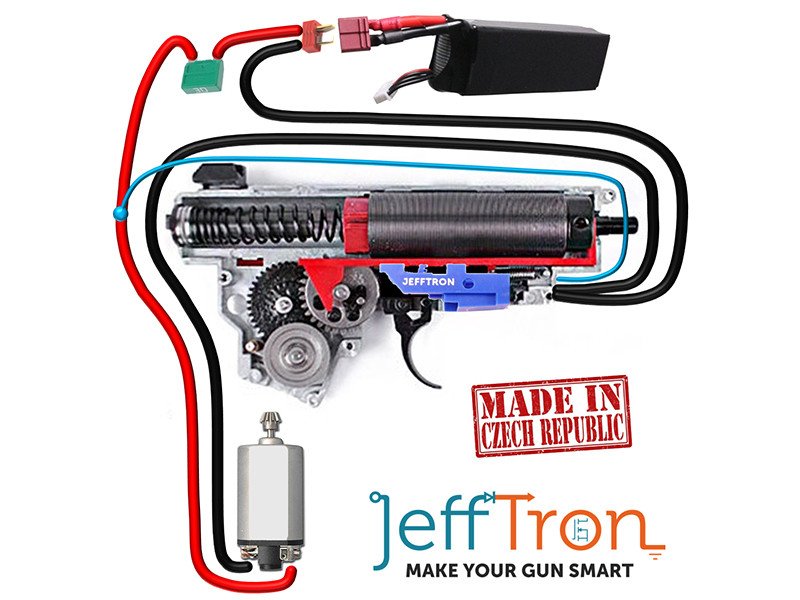JeffTron MOSFET V3 with Wiring above the Gearbox