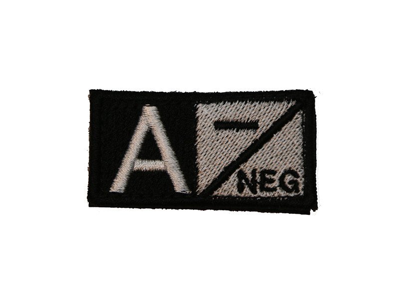 ID. Blood Velcro A NEG - BLACK/WHITE