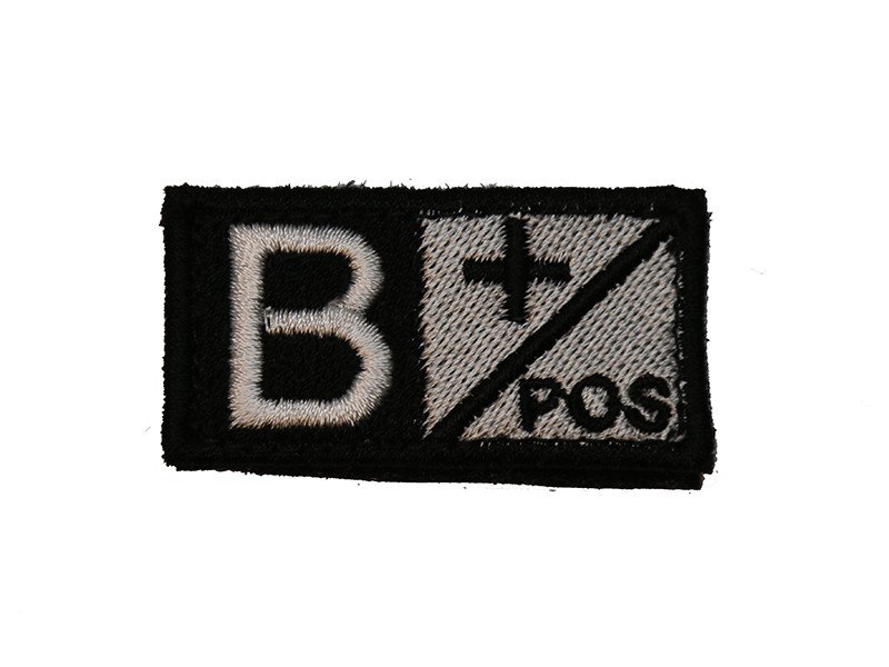 ID. Blood Velcro B POS - BLACK/WHITE