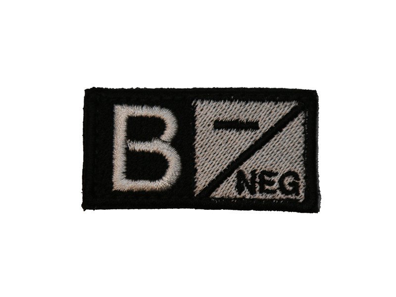 ID. Blood Velcro B NEG - BLACK/WHITE