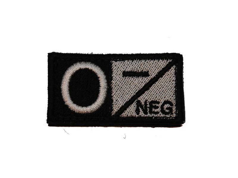 ID. Blood Velcro 0 NEG - BLACK/WHITE