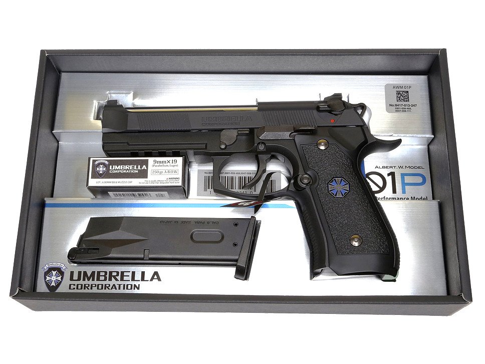 TM GBB gas pistol Biohazard Albert.W.Model 01P - Black