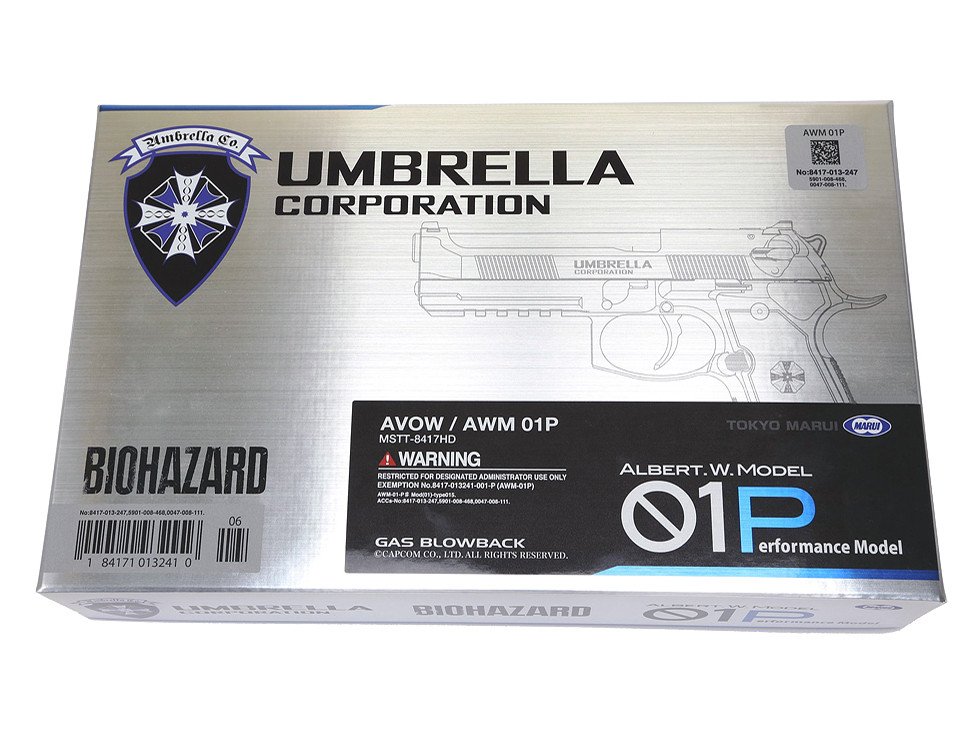 TM GBB gas pistol Biohazard Albert.W.Model 01P - Black
