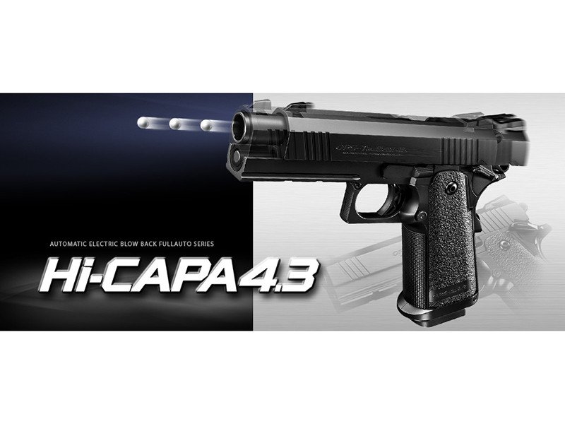 TM AAA Hi-Capa 4.3 Blowback (EBB) Battery Pistol - Black