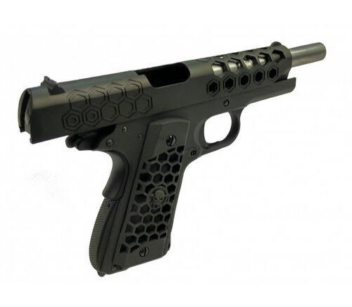 WE GBB Pistol M1911 HEX CUT Gen2 - Black