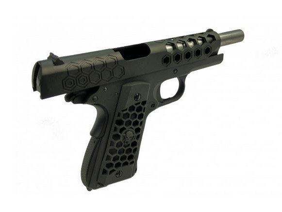 WE GBB Pistol M1911 HEX CUT Gen2 - Black