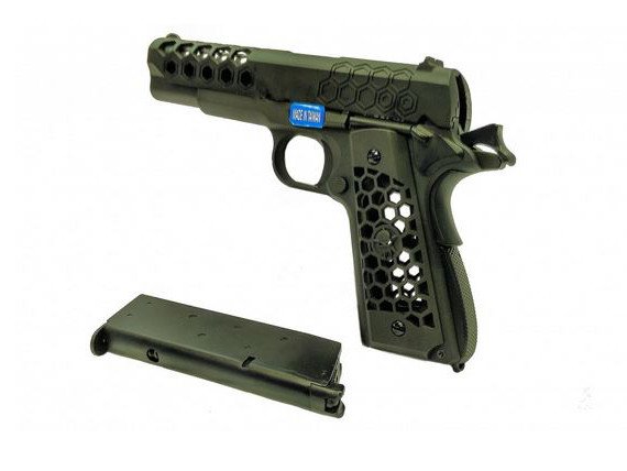 WE GBB Pistol M1911 HEX CUT Gen2 - Black