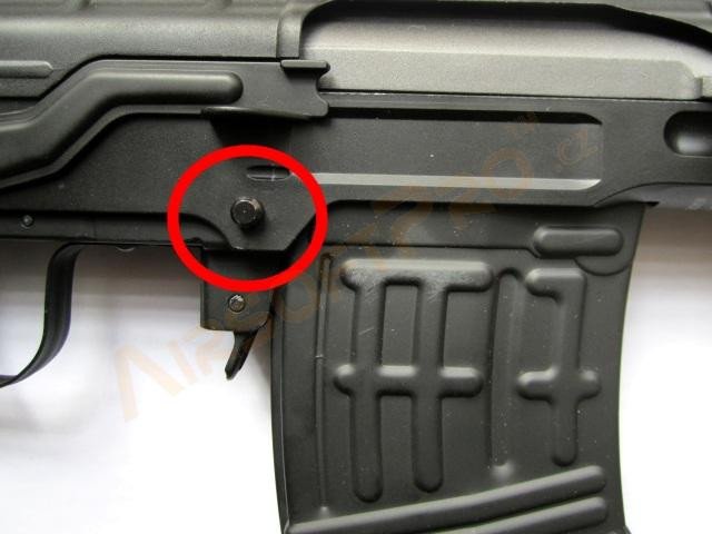 SVD trigger lock pin