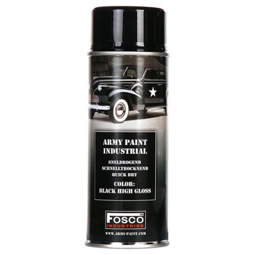 17264 ARMY camouflage paint spray 400 ml BLACK HIGH GLOSS