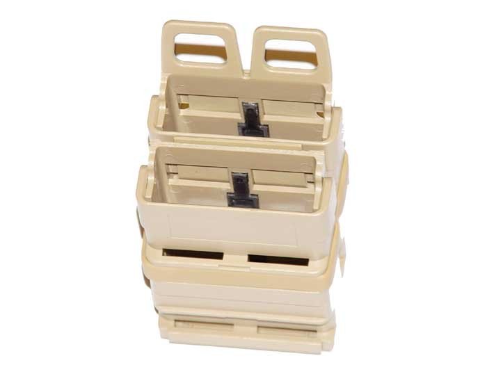 FMA Polymer MOLLE FastMag Pouch for AK / 7.62 Magazines, 2 pcs - Tan