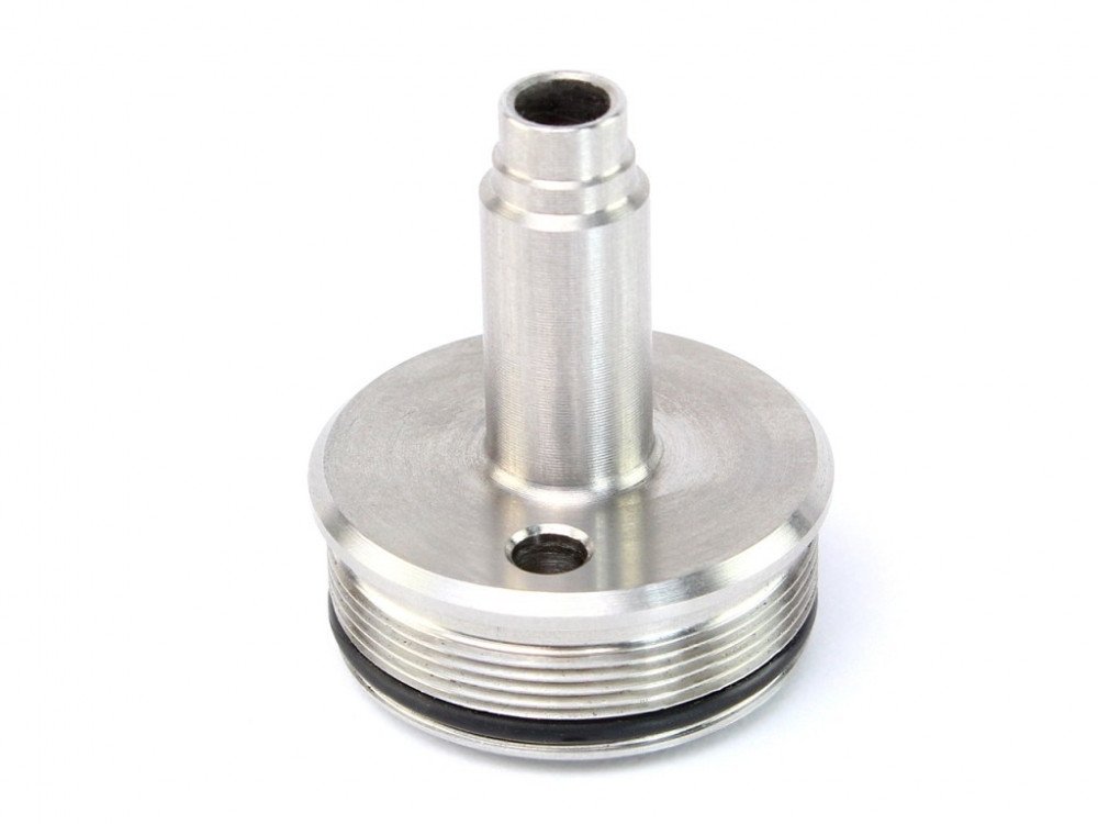 Stainless steel STRAIGHT cylinder head for Ares Amoeba Striker sniper rifles