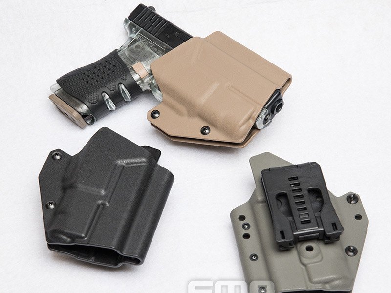 FMA Low Kydex Holster (G-Series with Flashlight ALPC), Right Hand - Tan