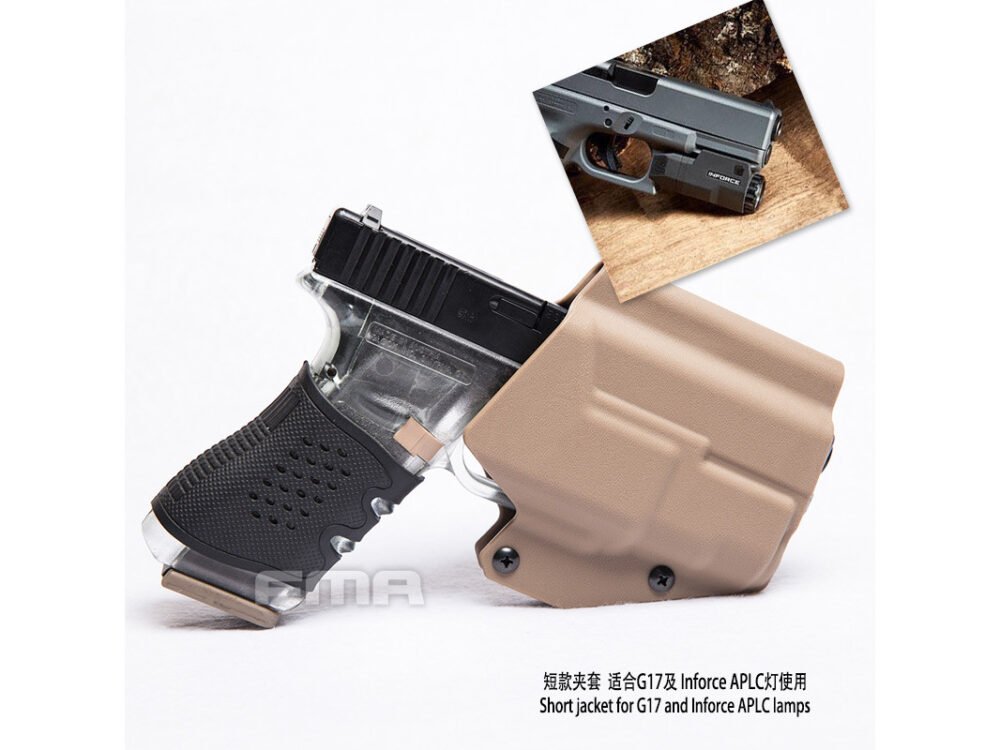 FMA Low Kydex Holster (G-Series with Flashlight ALPC), Right Hand - Tan