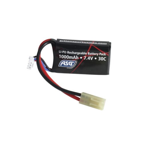 ASG Li-Pol Battery 7,4V 1000mAh, 30C, Tamiya - PEQ (mini block)