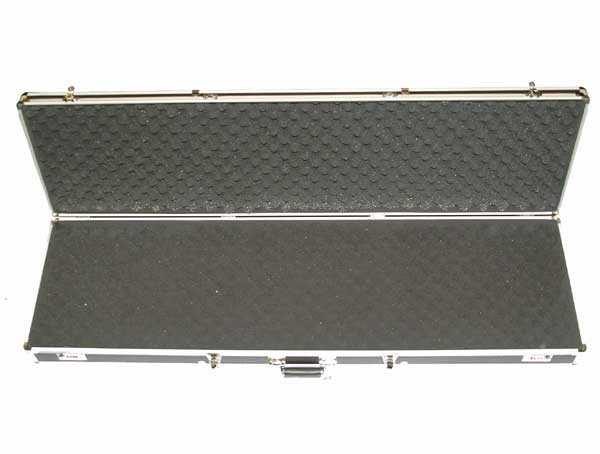 STRIKE Aluminum Rifle Transport Case, 131x38x13 cm (Wave) - Silver / Black