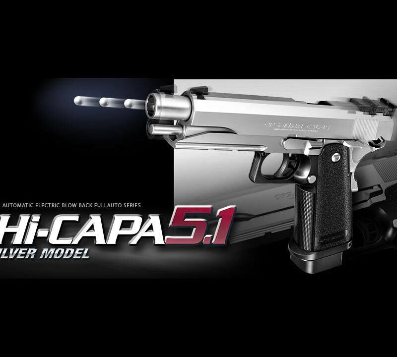 TM AAA Hi-Capa 5.1 Blowback (EBB) Battery Pistol - Silver