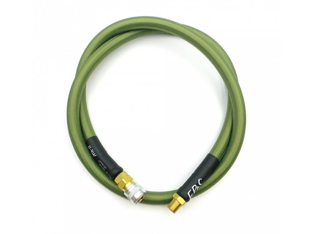 EPeS HPA S a F Braided Hose, 100 cm, QD Foster  plus  1/8 NPT - Olive Drab