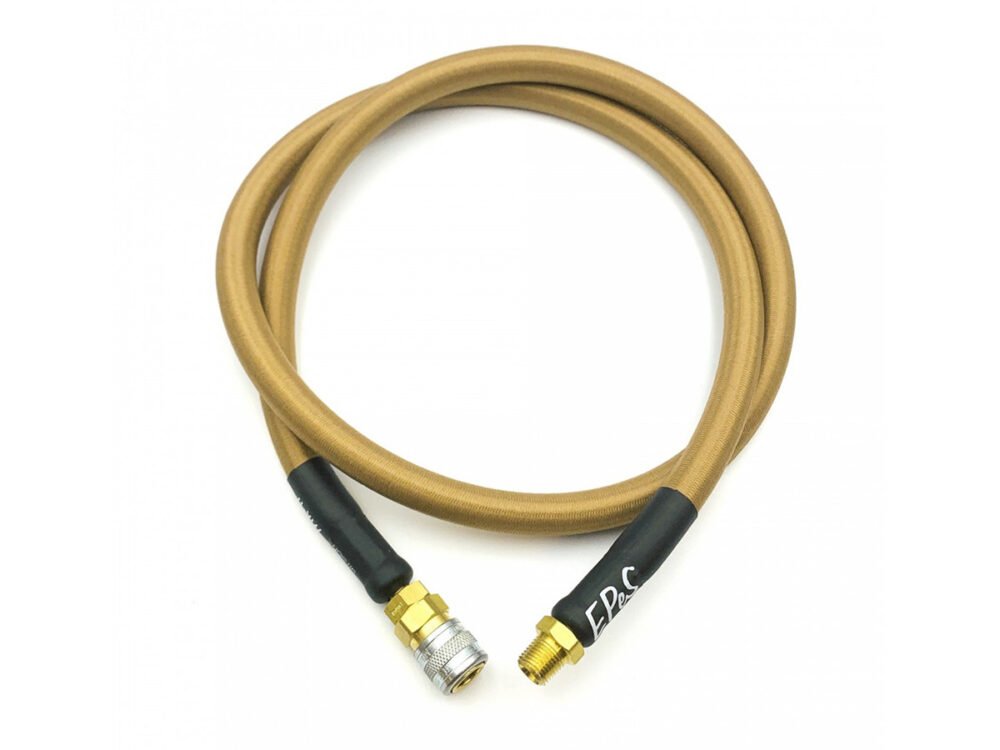19660 EPeS HPA S a F Braided Hose, 100 cm, QD Foster plus 1/8 NPT - Coyote