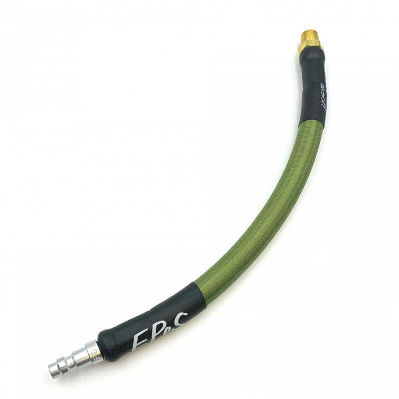 EPeS IGL HPA S a F Braided Hose, 20 cm, QD Foster  plus  1/8 NPT - Olive Drab