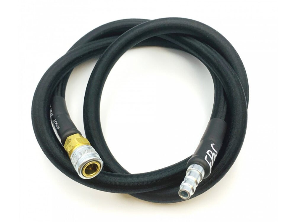 19667 EPeS HPA S a F Braided Hose, 115cm, QD Foster - Black