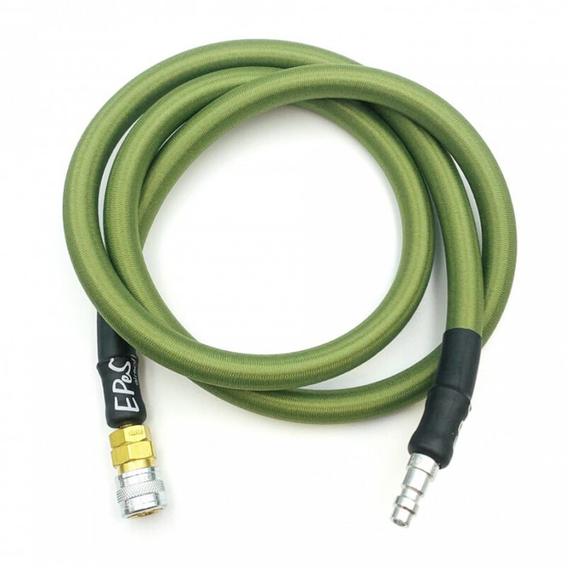 EPeS HPA S a F Braided Hose, 115cm, QD Foster - Olive Drab